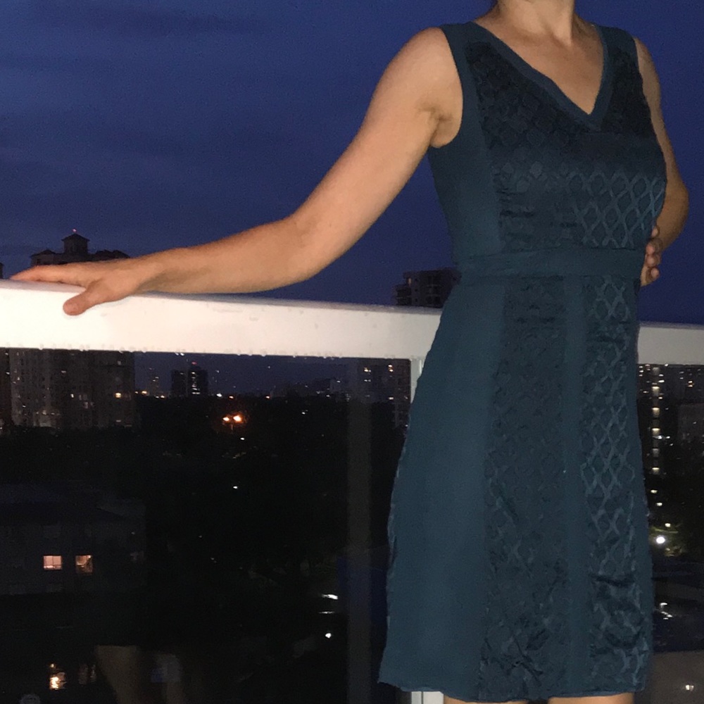 Tory Burch blue silk dress, size 0.